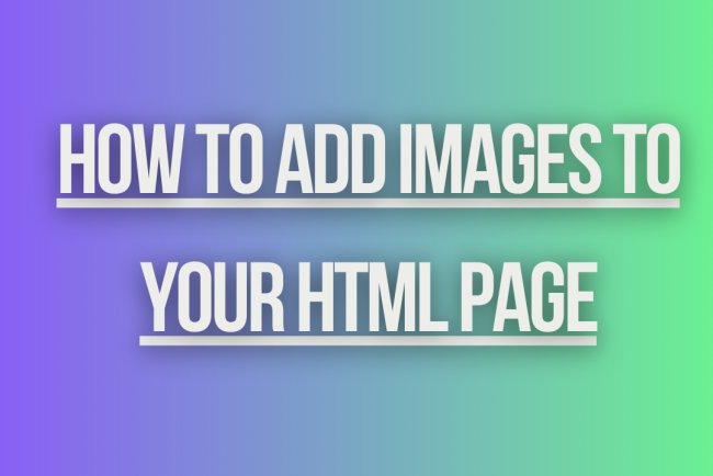 How to Add Images to Your HTML Page