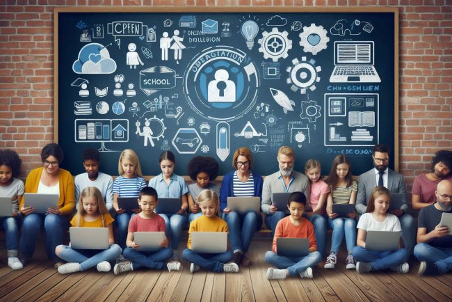 School management system with communication tools