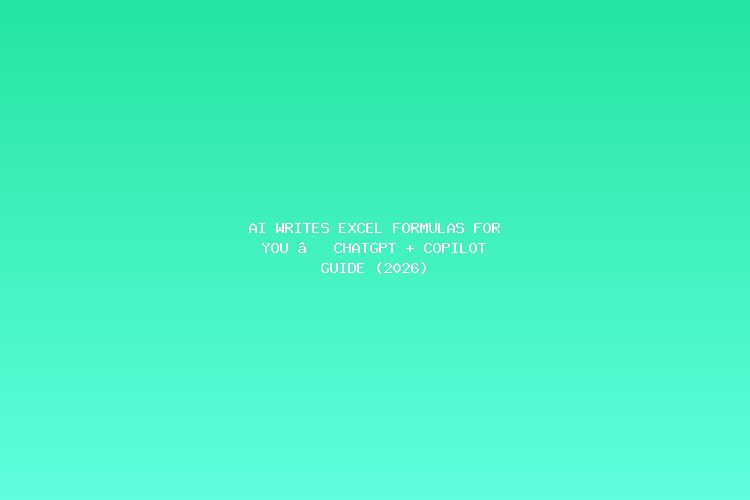 AI Writes Excel Formulas For You — ChatGPT + Copilot Guide (2026)